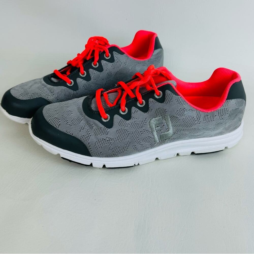 Footjoy Enjoy SoftLite Womens Gray Spikeless Golf Shoes Lace Up Cleats Size 8.5M